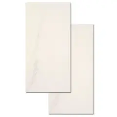 Portobello - Porcelanato Acetinado Esmaltado Branco 60x120cm Retificado Caixa 1,43m² Michelangelo