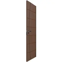 Vert - Folha de Porta Frisada Madeira Solida MDP Ipê Acabado 210x70x3,5cm Elegance