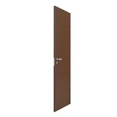 Vert - Folha de Porta Frisada Madeira Solida MDP Ipê Acabado 210x80x3,5cm Bella