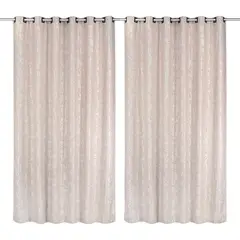 Branyl - Cortina 250x380cm Jacquard Floryl Bege