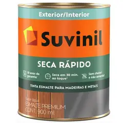 Suvinil - Tinta Esmalte Sintético Acetinado Premium para Madeiras e Metais Branco 900ml