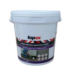 Topex - Pintura Asfáltica Acqua Galão 3,6 Litros