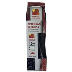 Iberica Fios E Cabos - Extensão Multipla Cabo Pp 3x0,75cm 2 Metros 10 Amperes