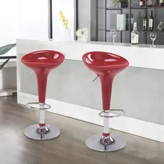 Just Home Collection - Banqueta Bar Tulipa Vermelha