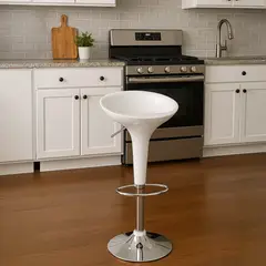 Just Home Collection - Banqueta Bar Tulipa Branca