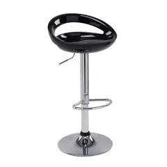 Just Home Collection - Banqueta Bar Meia Lua Preta