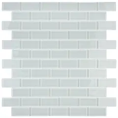 Glassmosaic - Pastilha de Vidro K2301 Filetada Placa 29,7x29,7cm Branca