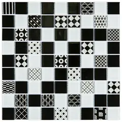 ArtGlass - Pastilha Vidro Pw4008 29,2X29,2 Bc/Pt Art Glas