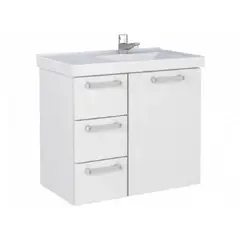Cozimax - Gabinete de Banheiro Aço Ameixa Branco
