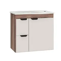 Cozimax - Gabinete de Banheiro Madeira Margarida 60cm Branco com Tamarindo