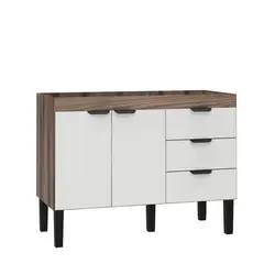 Cozimax - Gabinete Madeira Flamingo 1141Mm Tamarindo/Branco Montado (Pia 120)