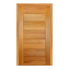 Mapaf - Porta Montada Pivotante Madeira Macica Tauari Natural Reversível 214x118x14cm BBB