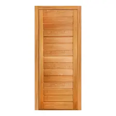 Mapaf - Porta Montada de Giro Madeira Macica Tauari Natural Direita 210x87,5x14cm AD 01