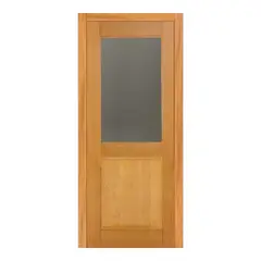 Mapaf - Porta Montada de Giro Madeira Macica Tauari Natural Esquerda 213x97,5x14cm Monaco Wood Glass