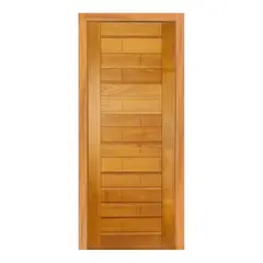Mapaf - Porta Montada de Giro Madeira Macica Tauari Natural Esquerda 213x97,5x14cm Roma