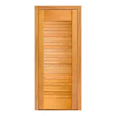 Mapaf - Porta Montada de Giro Madeira Macica Tauari Natural Esquerda 213x97,5x14cm Suica