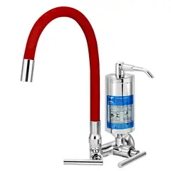 Sensi Dacqua - Filtro com Torneira Parede Flexível Vermelha 1/4 Volta C61
