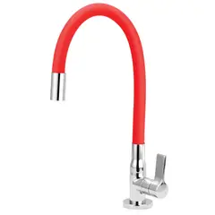 Sensi Dacqua - Torneira Cozinha Mesa Bica Flexível Vermelha C62