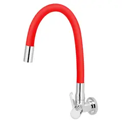 Sensi Dacqua - Torneira Cozinha Parede Bica Flexível Vermelha C62
