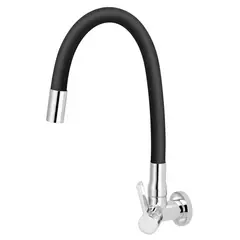 Sensi Dacqua - Torneira Cozinha Parede Bica Flexível Preta C62