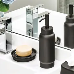 Interdesign - Porta Sabonete Líquido em Aço Inoxidável Austin Preto