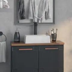 Just Home Collection - Porta Objetos Banheiro Resina Philosophy