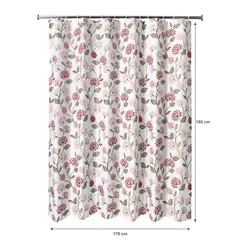 Just Home Collection - Cortina para Banheiro 12 G Flores