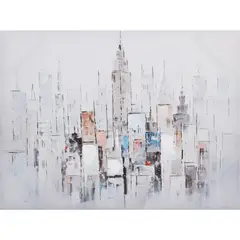 Just Home Collection - Tela Cidade em Óleo IV Colorida
