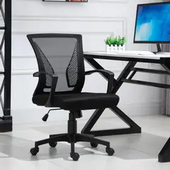 Just Home Collection - Cadeira de Escritório com Tela Mesh Preta
