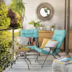 Just Home Collection - Conjunto de Varanda São Paulo 3 Peças Aqua
