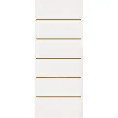 Eucatex - Folha de Porta Frisada Madeira Colmeia Branco 210x82x3,5cm Residence