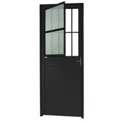 Brimak - Porta Postigo Alumínio Preto Direita 210x80x4,6cm L.25