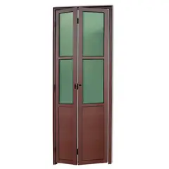 Brimak - Porta Camarão e Vidro Alumínio Corten 2 Folhas Direita 210x80x4,6cm L.25