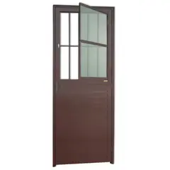 Brimak - Porta Postigo Alumínio Corten Esquerda 210x80x4,6cm L.25