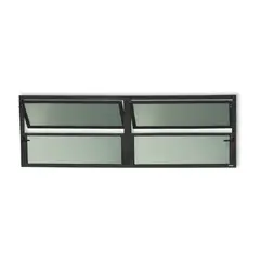 Brimak - Janela Basculante 2 Basc Alumínio Preto 40x120x2,5cm Plus
