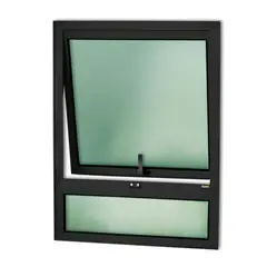 Brimak - Janela Maxim-ar com bandeira Alumínio Preto 80x60x3cm Confort