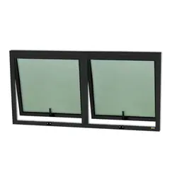Brimak - Janela Maxim-ar Duplo Alumínio Preto 60x120x3cm Confort