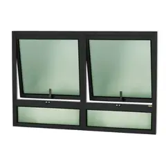 Brimak - Janela Maxim-ar Duplo c/Band Alumínio Preto 80x120x3cm Confort