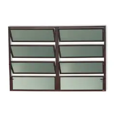 Brimak - Janela Basculante 6 Basc Alumínio Corten 80x120x2,5cm Plus