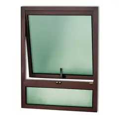 Brimak - Janela Maxim-ar com bandeira Alumínio Corten 80x60x3cm Confort