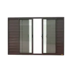 Brimak - Janela Veneziana Alumínio Corten 6 Folhas Central 100x120x8cm Confort