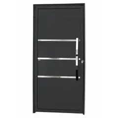 Brimak - Porta Lambri e Friso Alumínio Preto Direita 210x90x4,6cm Evolution