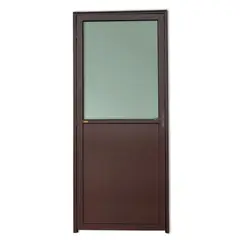 Brimak - Porta Lambri e Meio Vidro Alumínio Corten Direita 210x80x4,6cm Super 25