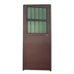 Brimak - Porta Postigo Lambri Alumínio Corten Direita 210x86x4,6cm Super 25
