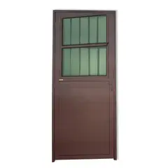 Brimak - Porta Postigo Lambri Alumínio Corten Esquerda 210x86x4,6cm Super 25