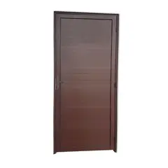 Brimak - Porta Lambri Fechadura Alumínio Corten Esquerda 210x80x4,6cm Super 25