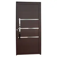 Brimak - Porta Lambri e Friso Alumínio Corten Esquerda 210x100x4,6cm Evolution