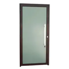 Brimak - Porta de Vidro e Puxador Alumínio Corten Direita 210x100x4,6cm Super 25