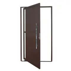 Brimak - Porta Pivotante e Visor Alumínio Corten Direita 210x120x4,6cm Visione