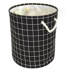 Just Home Collection - Cesto de Roupa Checker Preto